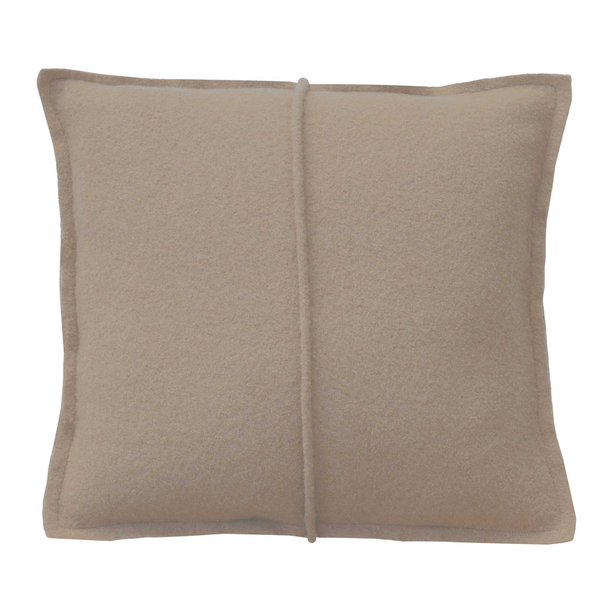 Sierkussen boiled wool naad zand 49x49 cm