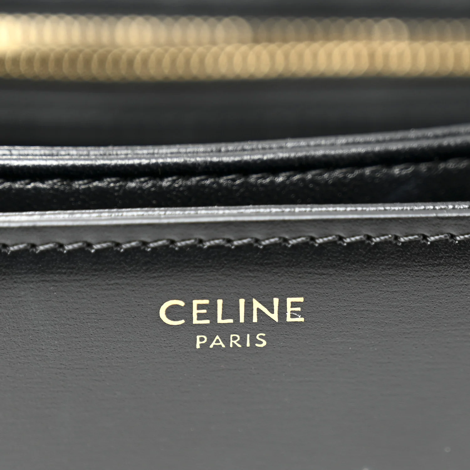 Shiny Calfskin Medium Triomphe Black - Top Club