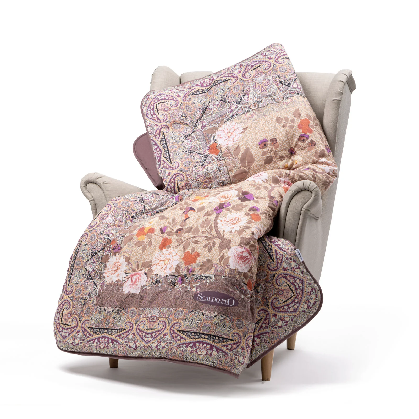 Plaid Scaldotto In Cotone Pettinato Giava Cm. 130X170 Ambra Caleffi