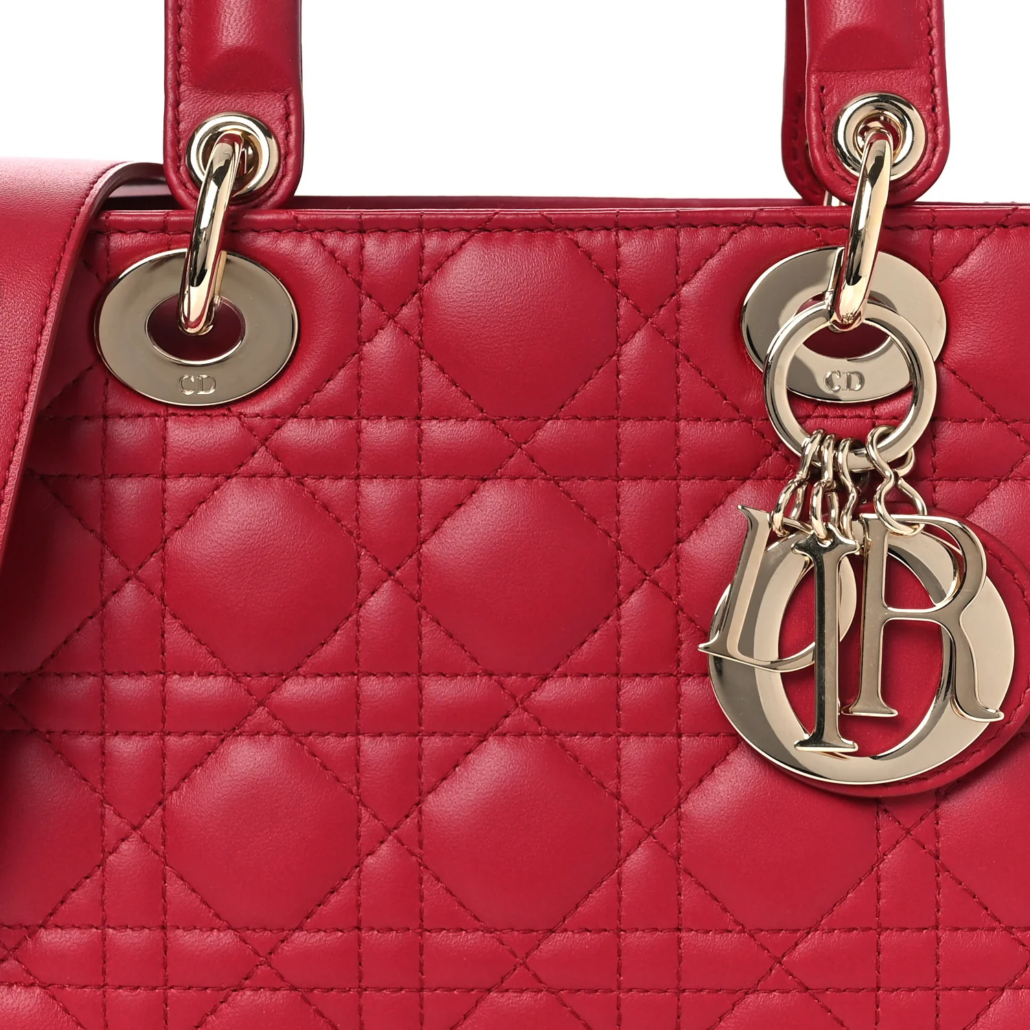 Lambskin Cannage Small My ABCDior Lady Dior Red - Top Club