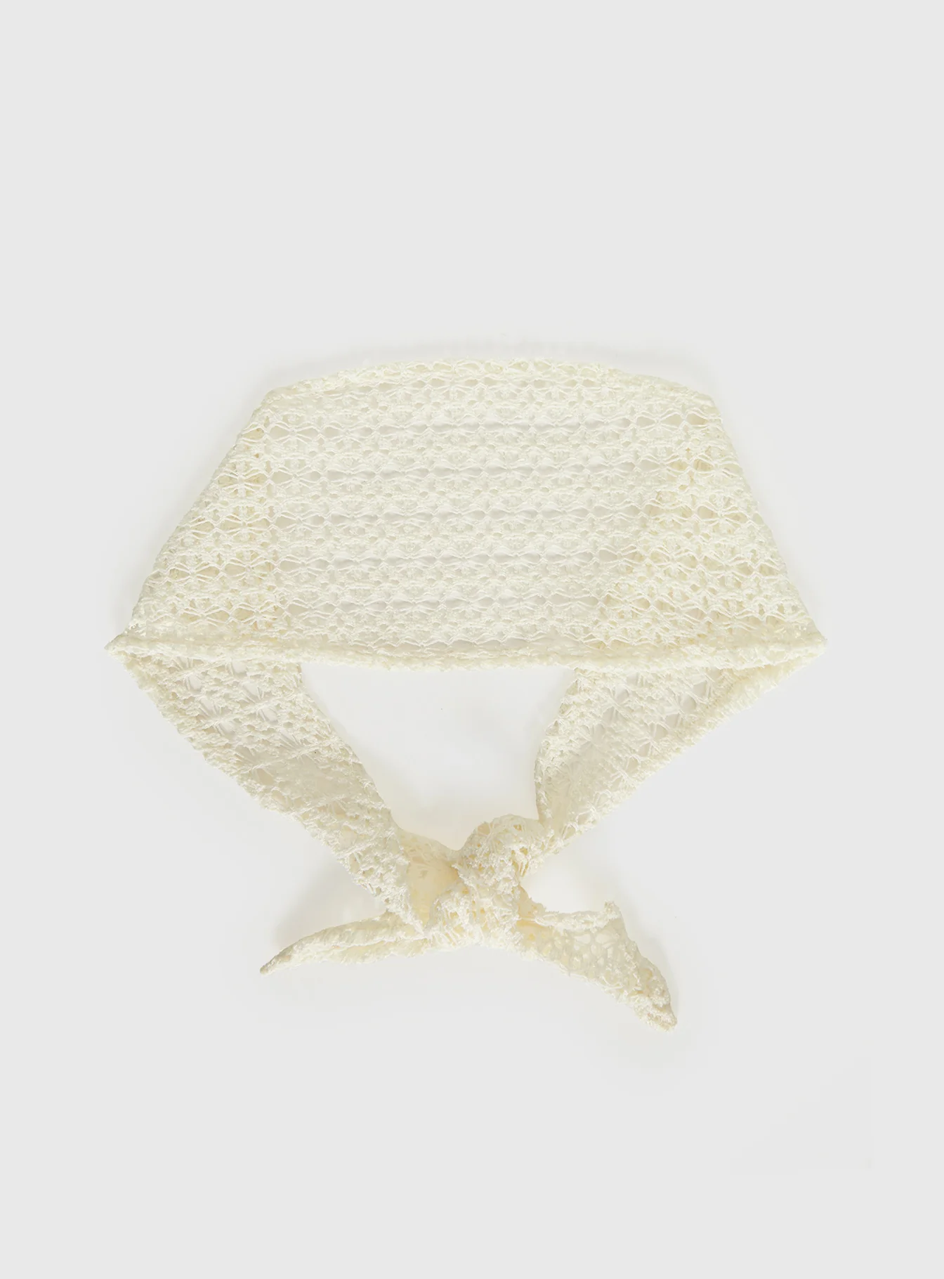 Keighla Crochet Hair Scarf Cream
