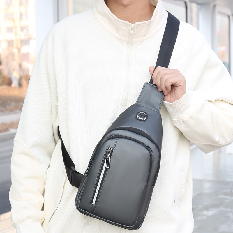 2026 New Cross-Border Men's Oxford Cloth Chest Bag Multifunctional Sports Outdoor Casual Shoulder Bag Crossbody Bag