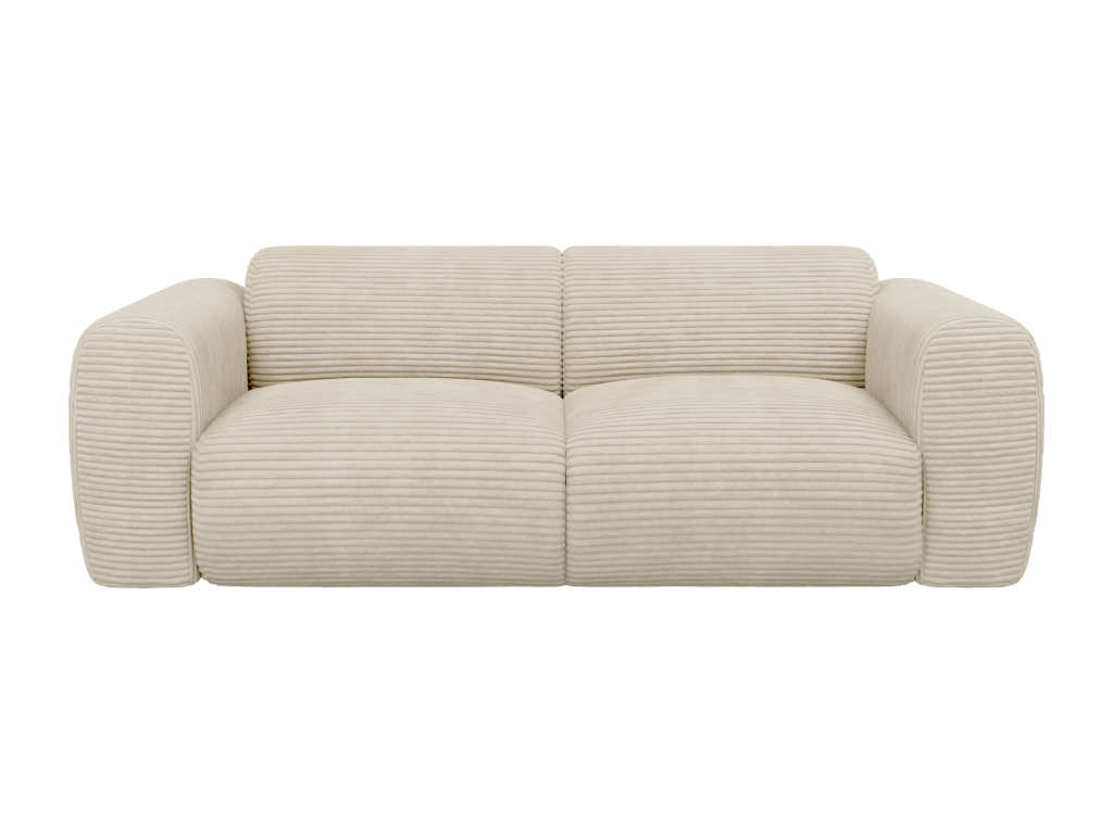 Sofá de 3 plazas de terciopelo grueso beige