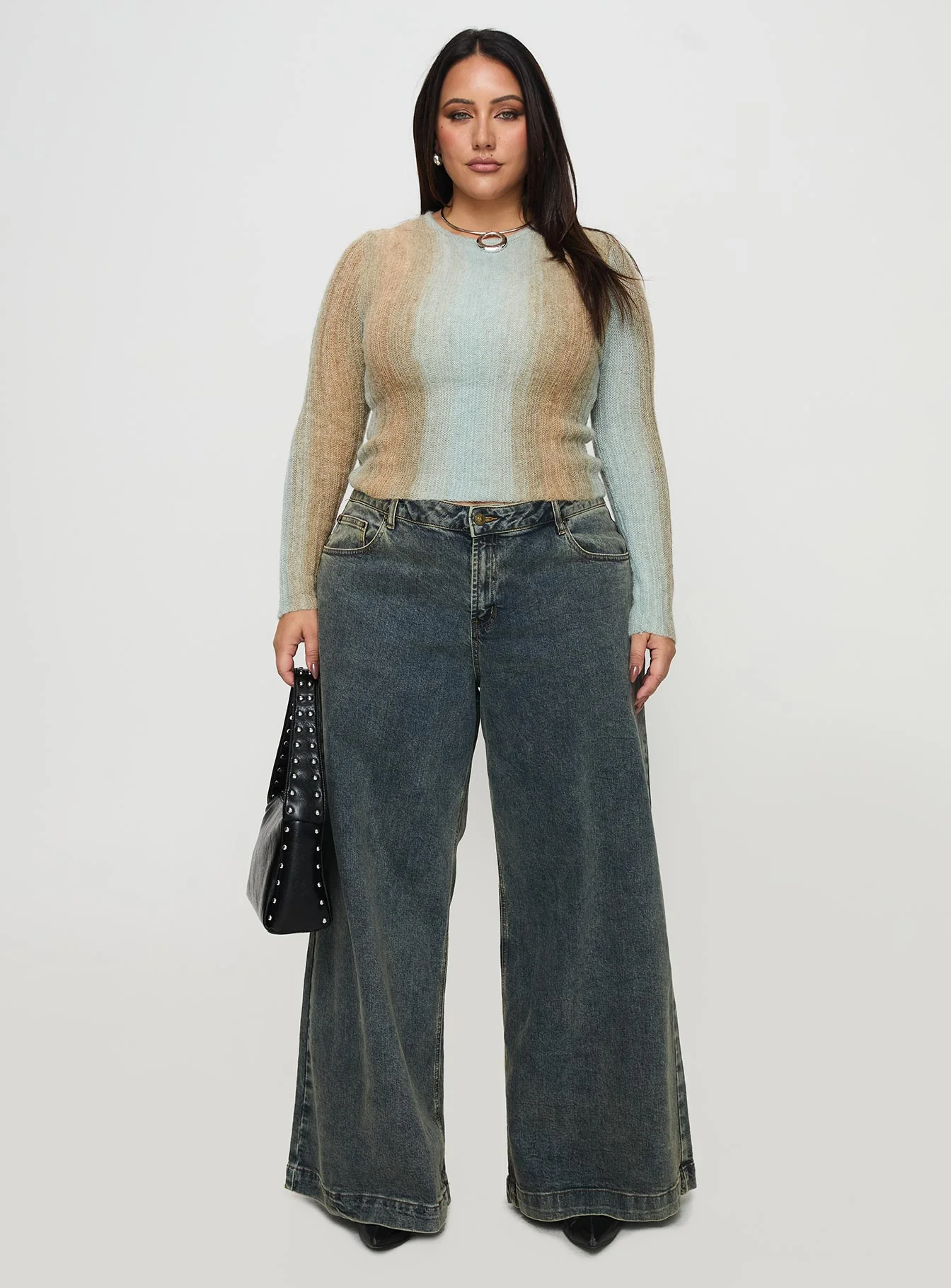 Cardenas Long Sleeve Top Green Curve