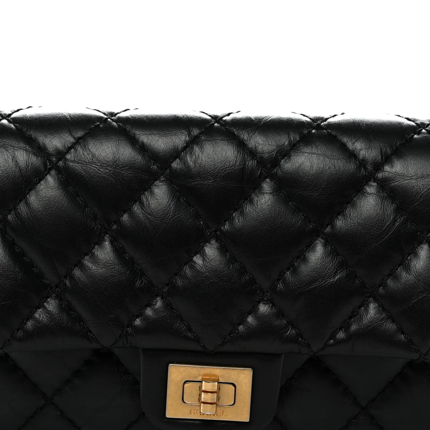 Aged Calfskin Quilted 2.55 Reissue Chain Waist Bag Black - Top Club