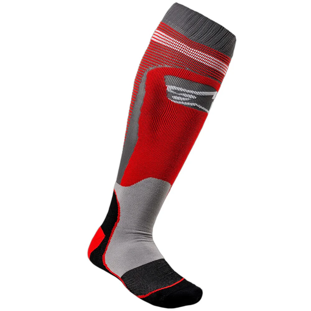 ALPINESTARS MX PLUS1 SOCKS RED / GRAY