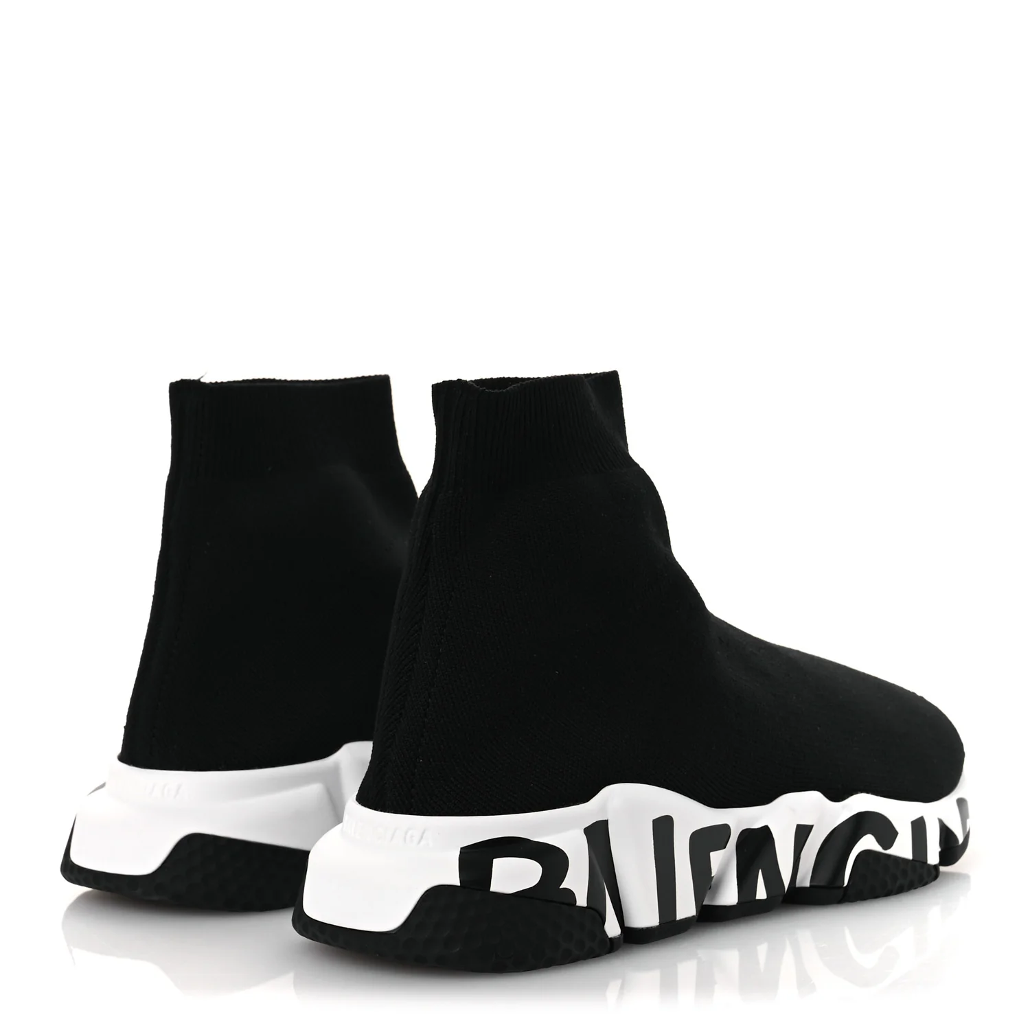 Neoprene Knit Womens Speed Graffiti Sneakers 40 Black White - Top Club