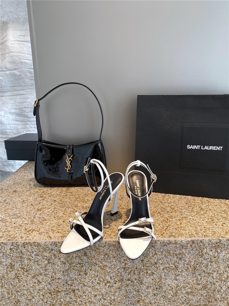 YSL new rhinestone buckle high-heeled sandals - Sneaker Replica Workshop