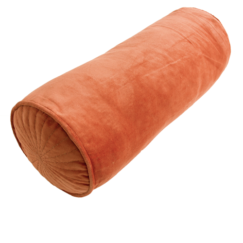 Sierkussen velours bolster orangebrass