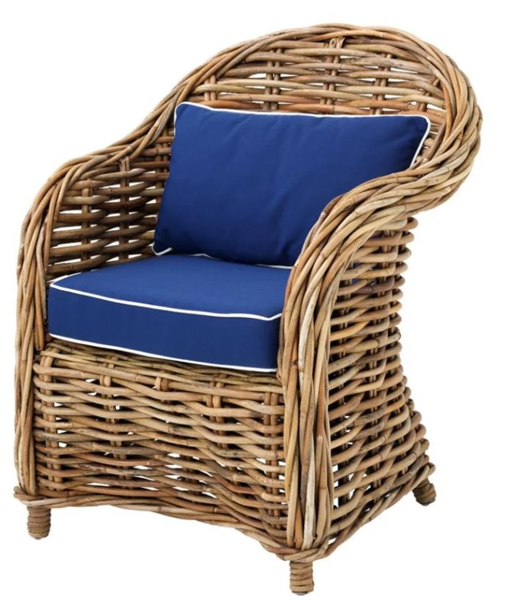 Designer rattan armchair 70 x 70 x H. 88 cm - luxury living room furniture