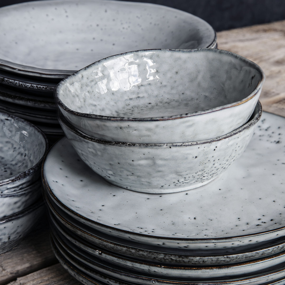 House Doctor schaal Rustic - set van 12 Schalen Rustic S/M/L (set van 12)