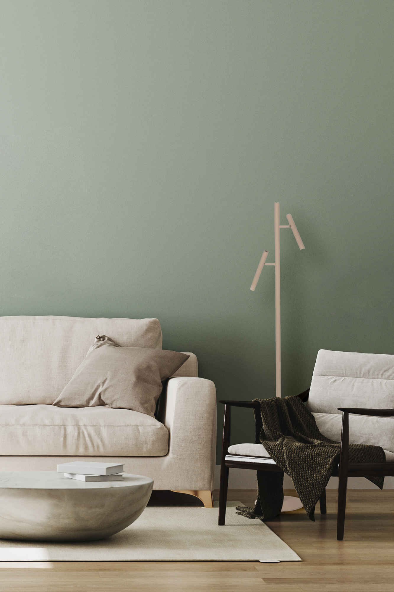 GERT VLOERLAMP 2-LICHTS CREME