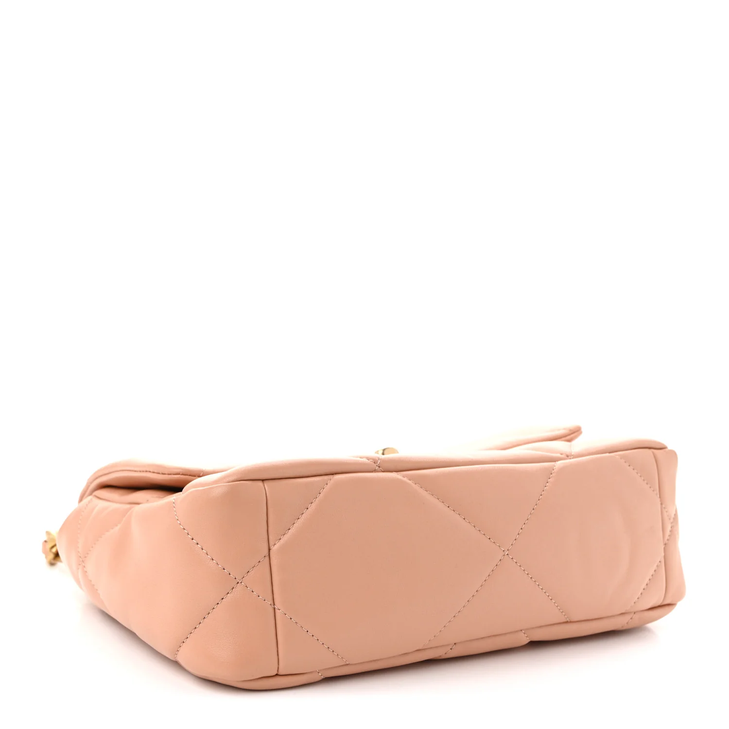 Lambskin Quilted Medium Chanel 19 Flap Beige - Top Club