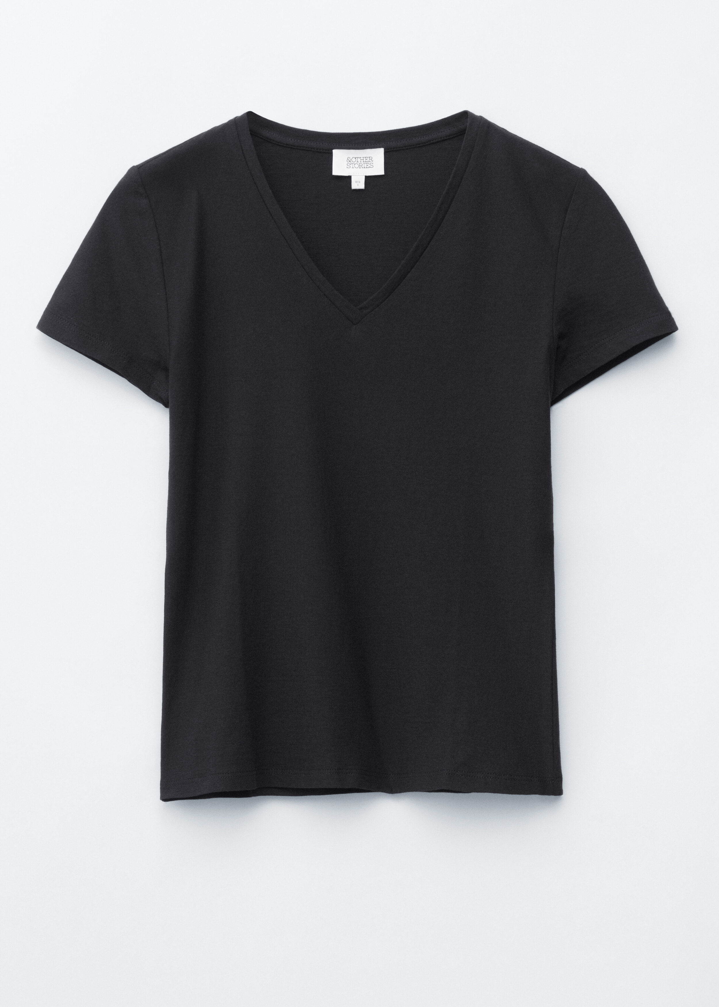 & Other Stories COTTON V-NECK T-SHIRT