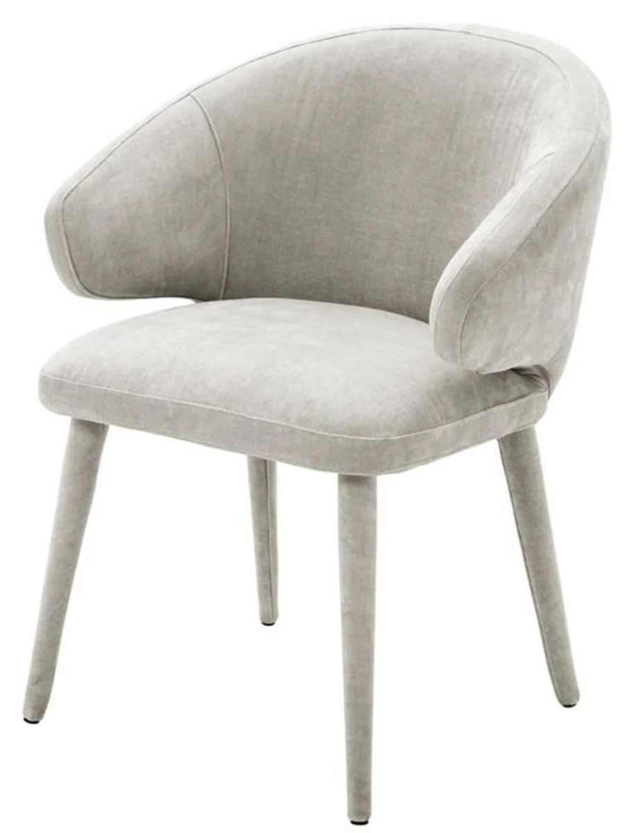 Designer dining room chair sand color 62 x 55 x H. 79 cm - luxury furniture