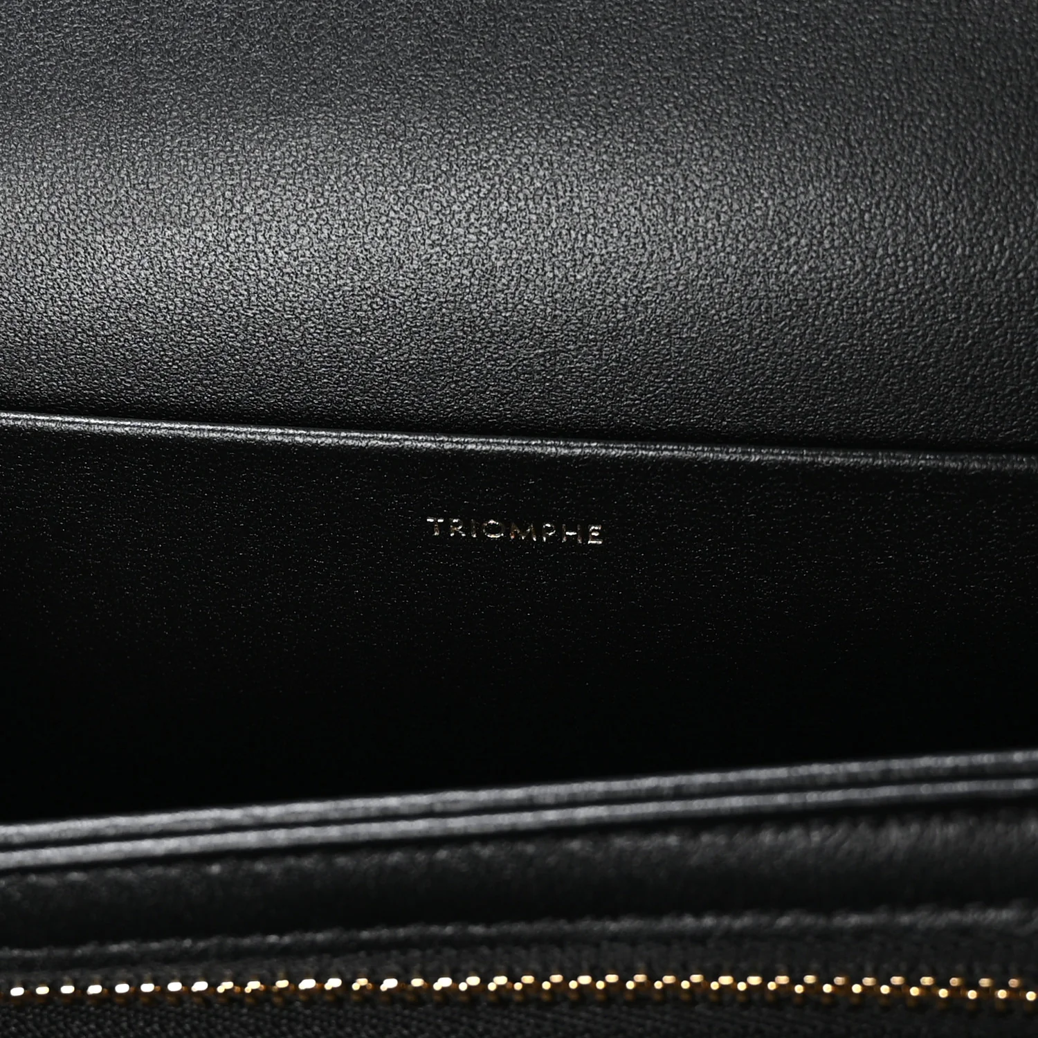 Shiny Calfskin Medium Triomphe Black - Top Club