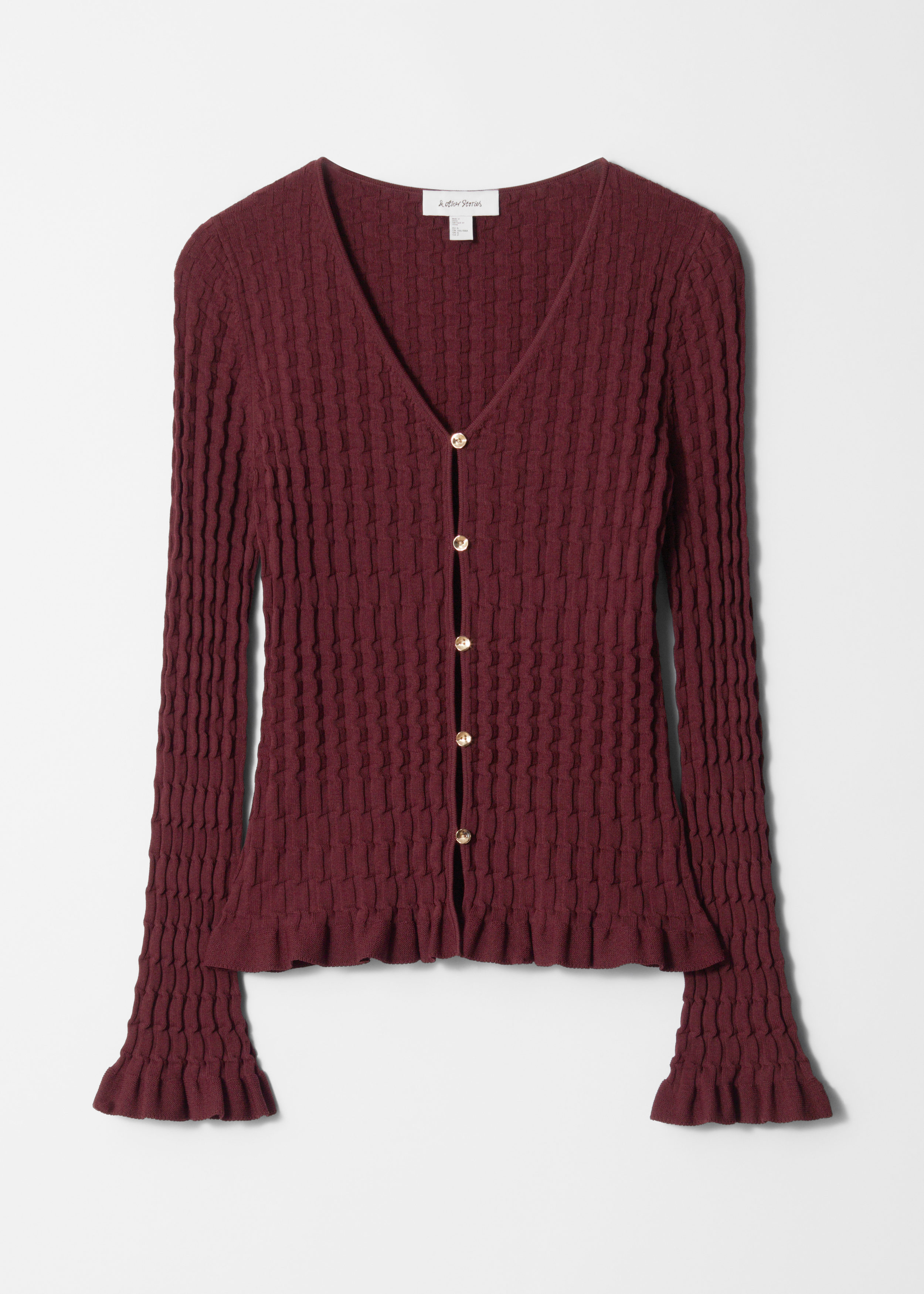 & Other Stories TEXTURED KNIT CARDIGAN