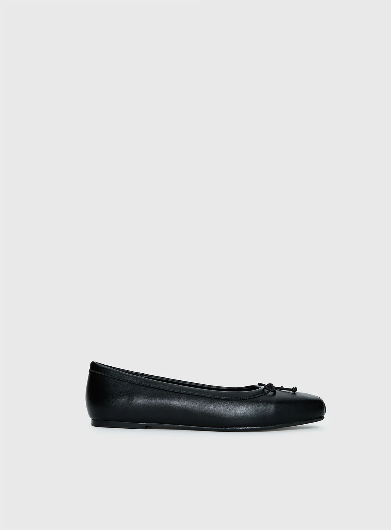 Therapy Laine Square Toe Ballet Flats Black