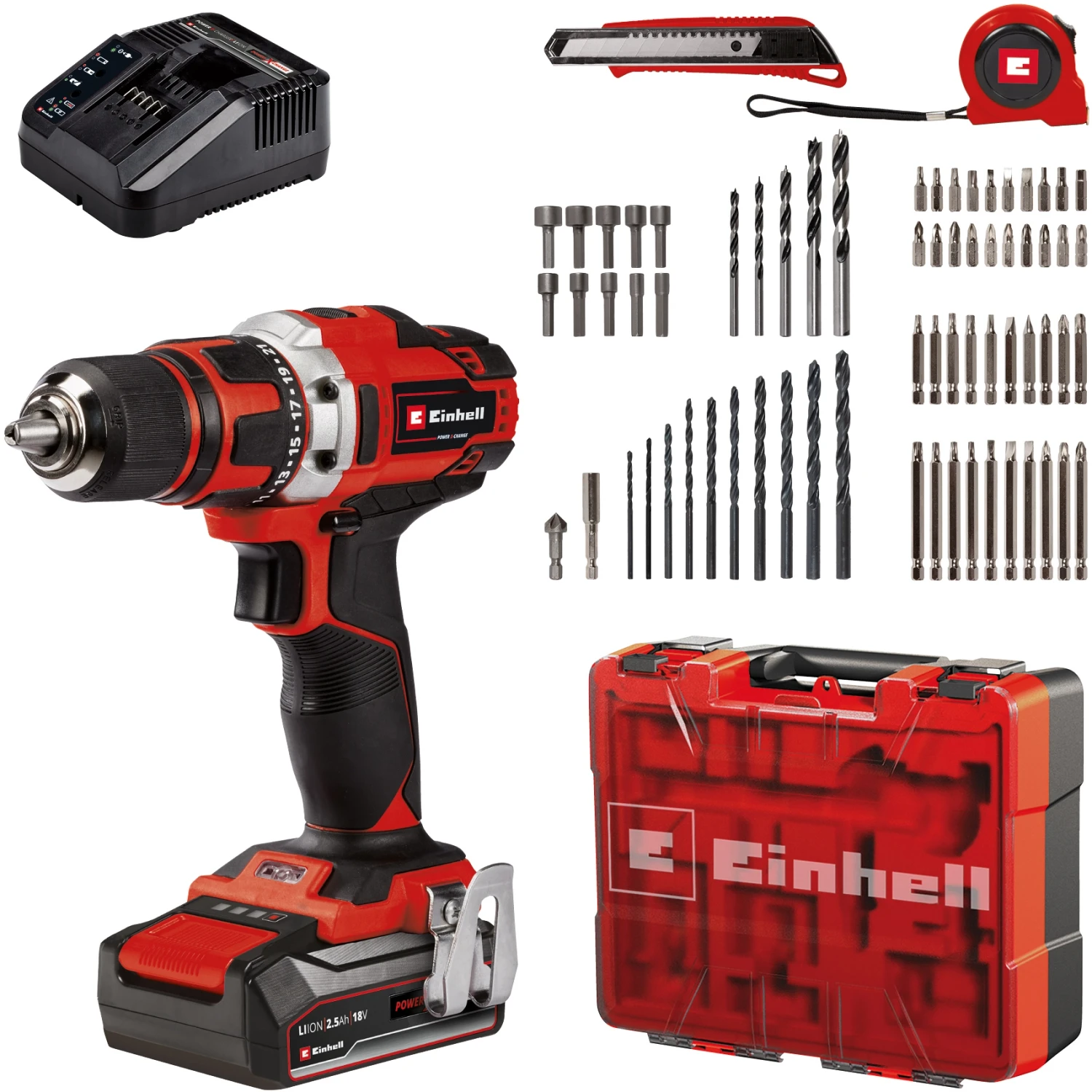 Einhell Trapano avvitatore a batteria Einhell TE-CD 18/40 Li BL 1x2,5 Ah