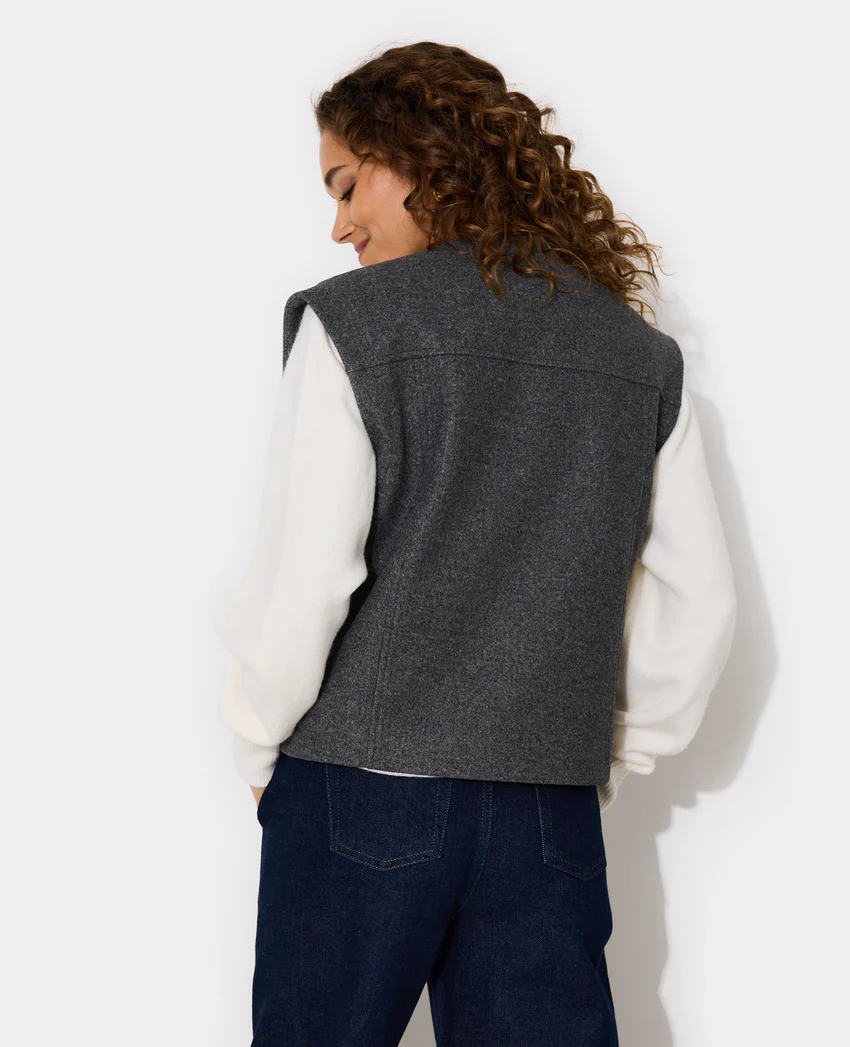Pimkie Veste sans manches effet drap de laine