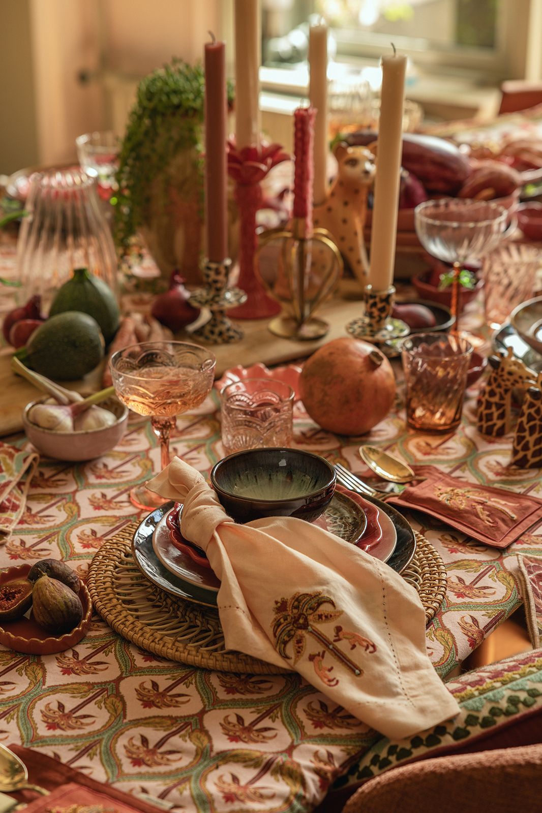 Set van 2 servetten met palmboom