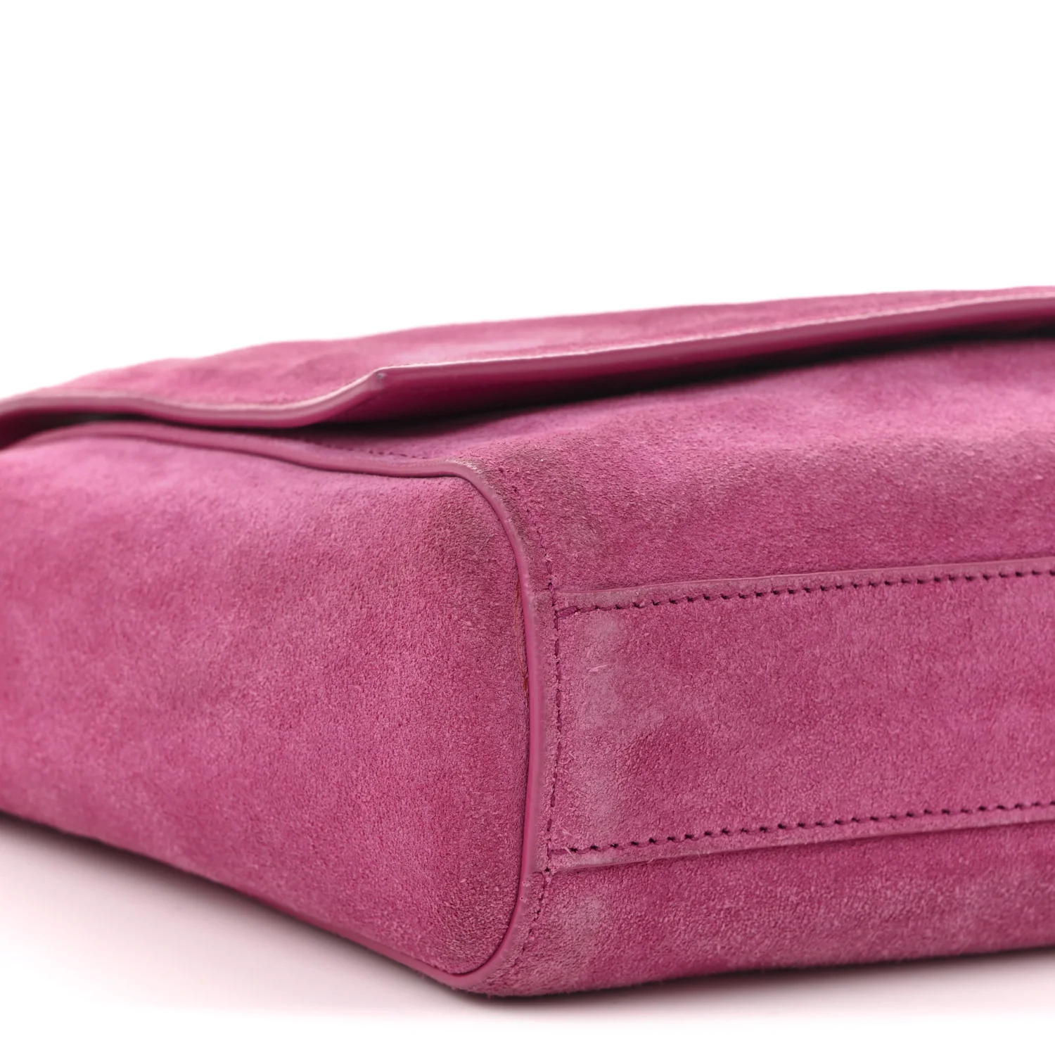 Smooth Calfskin Suede Medium Reversible Monogram Kate Satchel Rose Rubis - Top Club