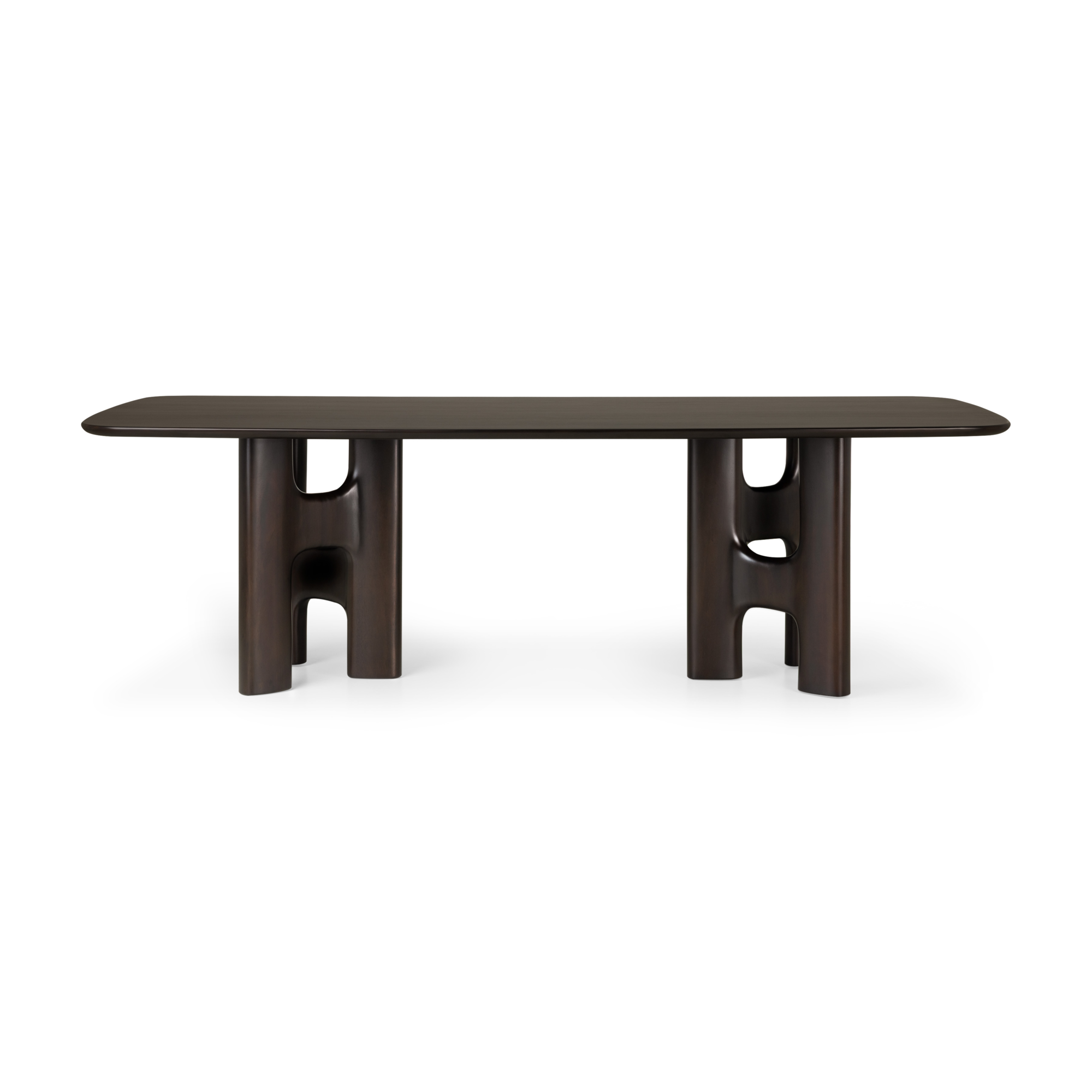 Eettafel Flow mahonie rose brown 250x110 cm