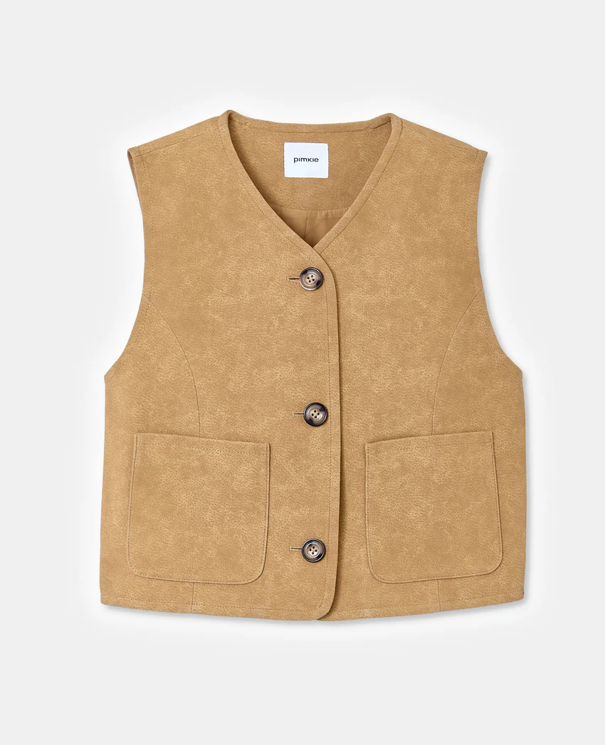 Pimkie Veste sans manches en suédine