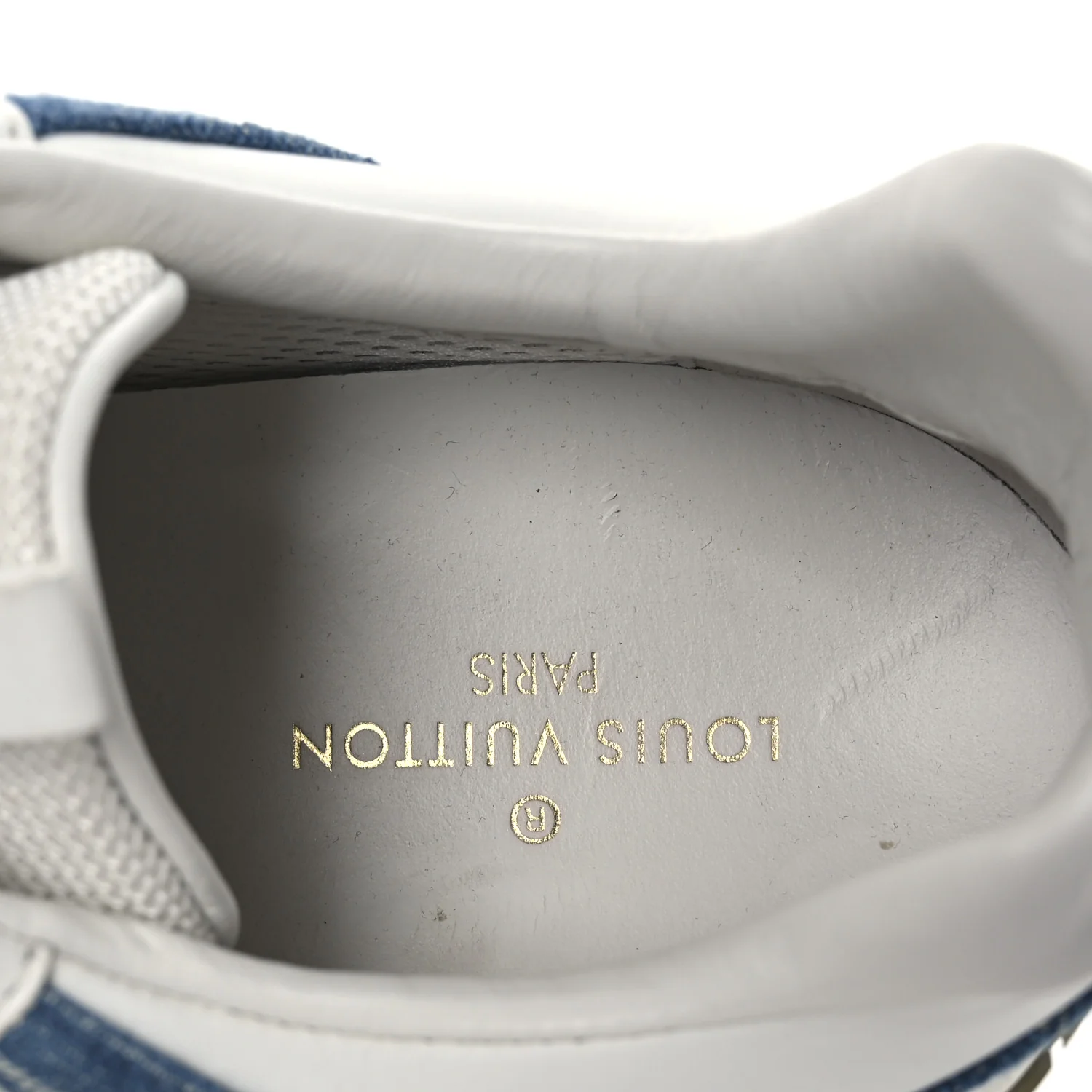 Calfskin Monogram Denim Run Away Sneakers 39 White - Top Club