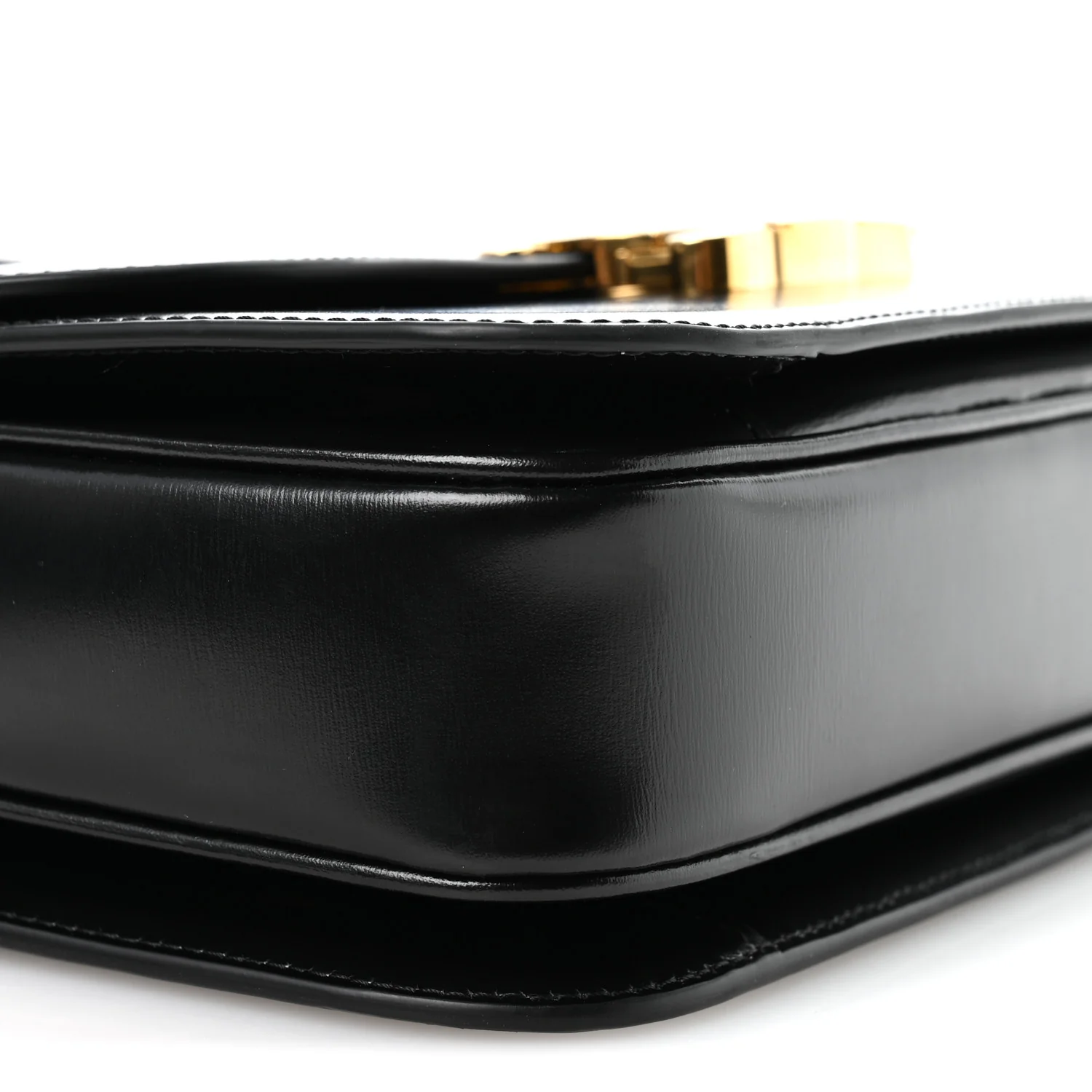Shiny Calfskin Medium Triomphe Black - Top Club