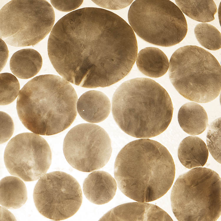 Vloerlamp shell coins white 150 cm