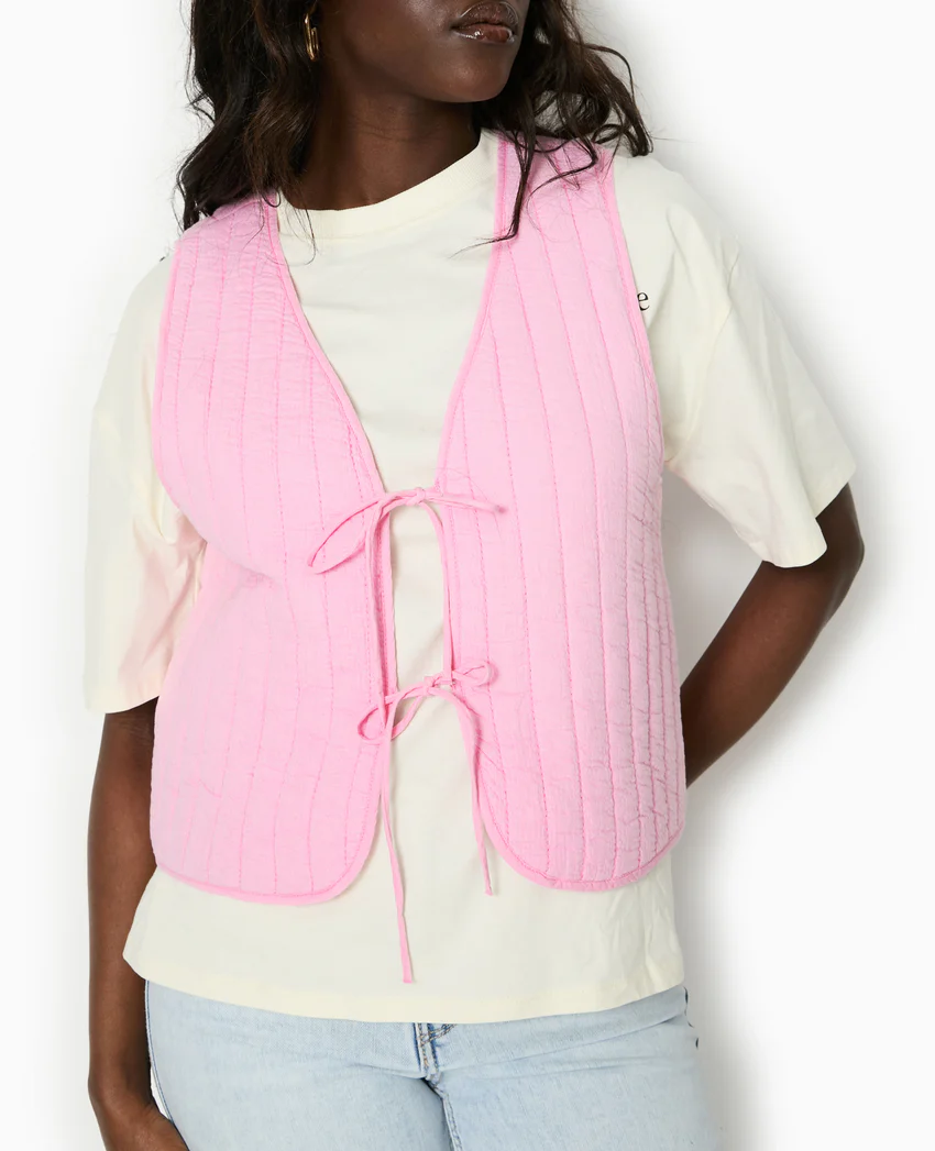 Pimkie Veste sans manches en gaze de coton matelassée