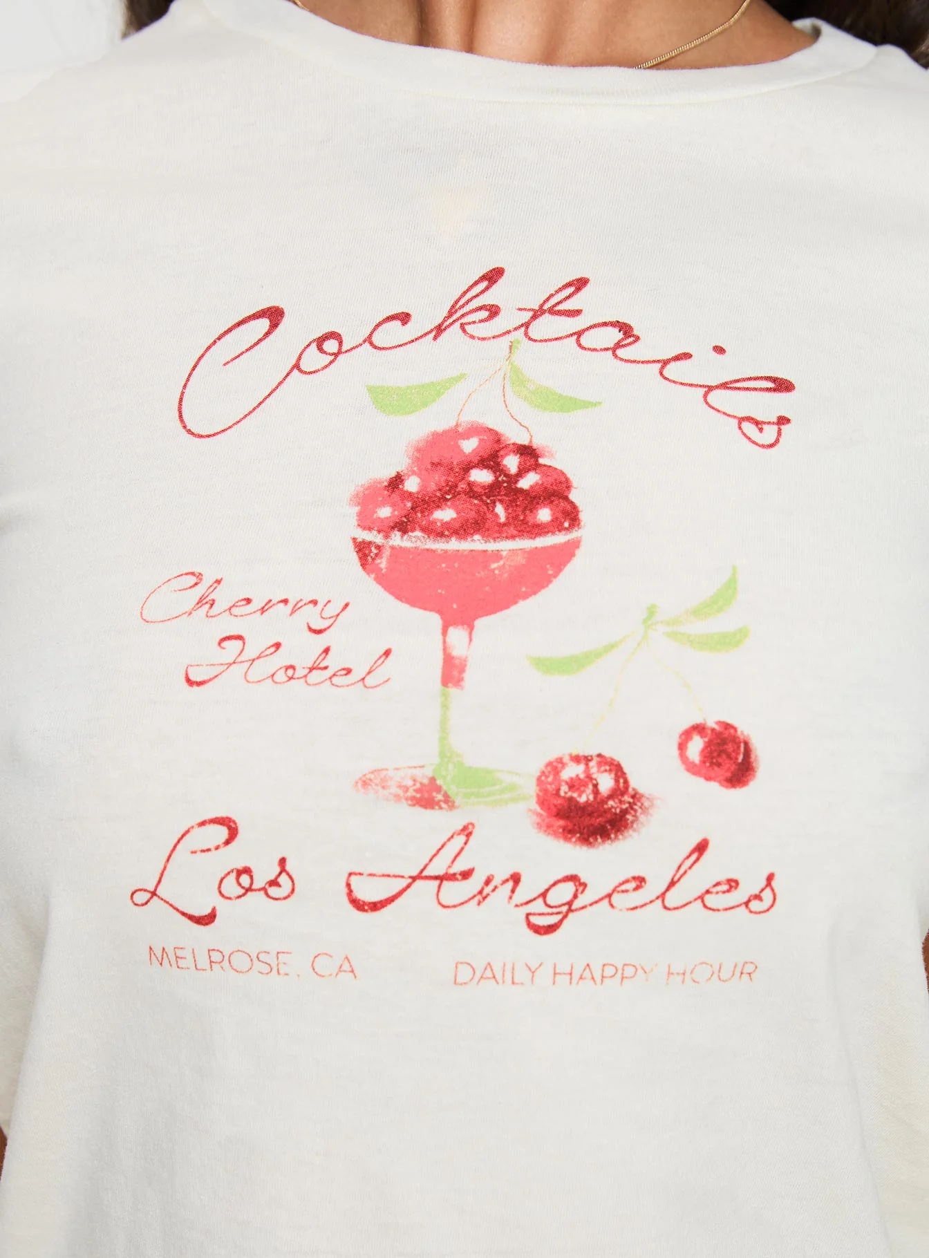 Cherry Cocktails Tee Cream