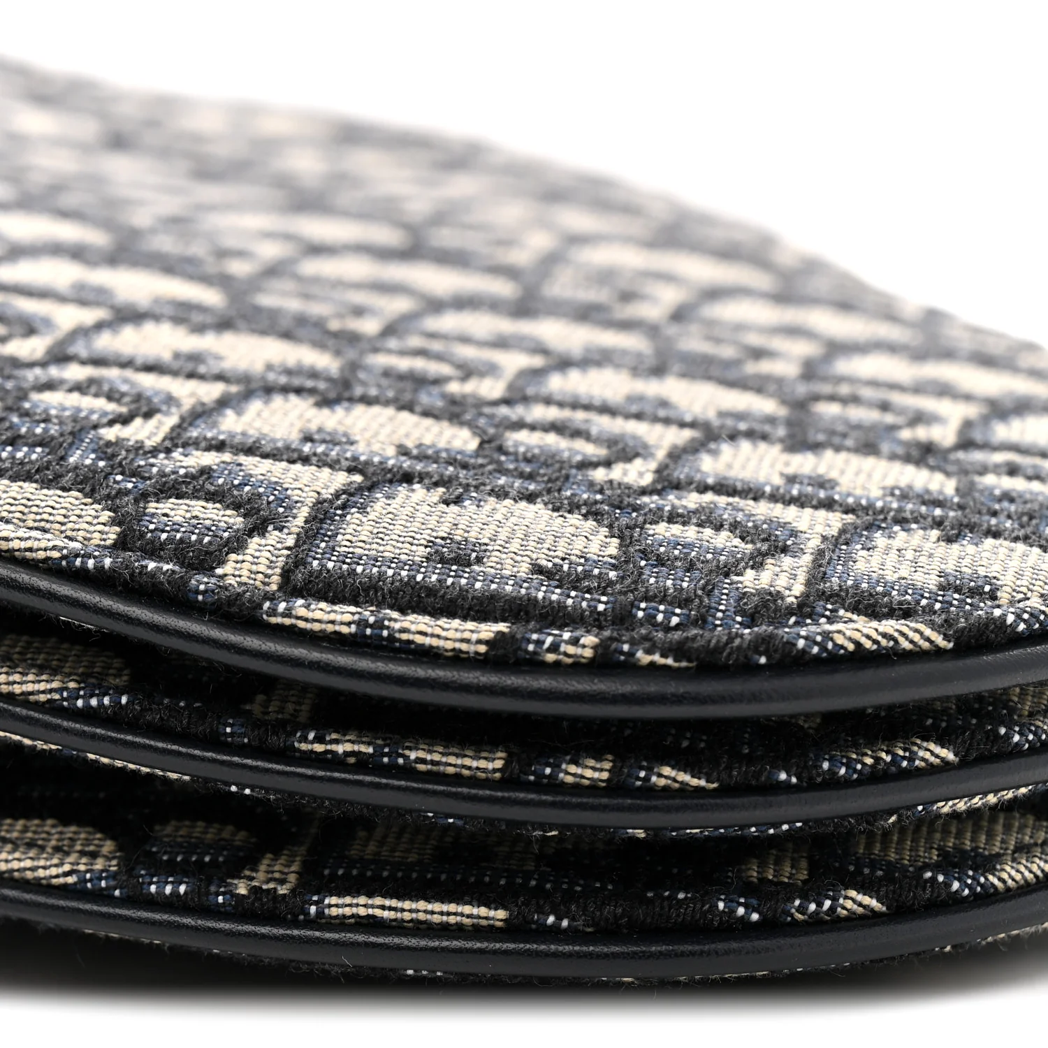 Oblique Saddle Pouch With Strap Navy Blue - Top Club