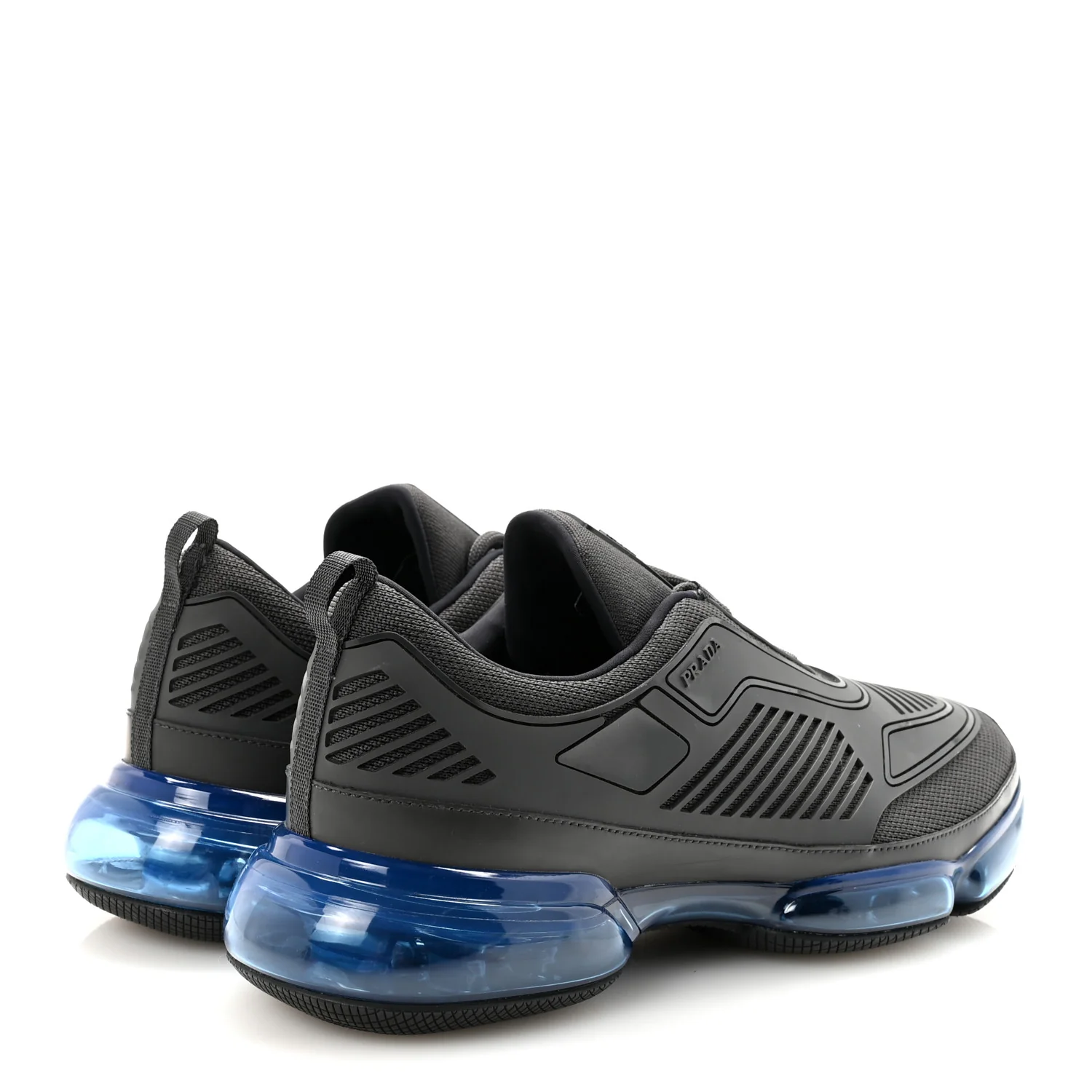 Rubber Knit Fabric Mens Cloudbust Air Sneakers 8.5 Grey Blue - Top Club