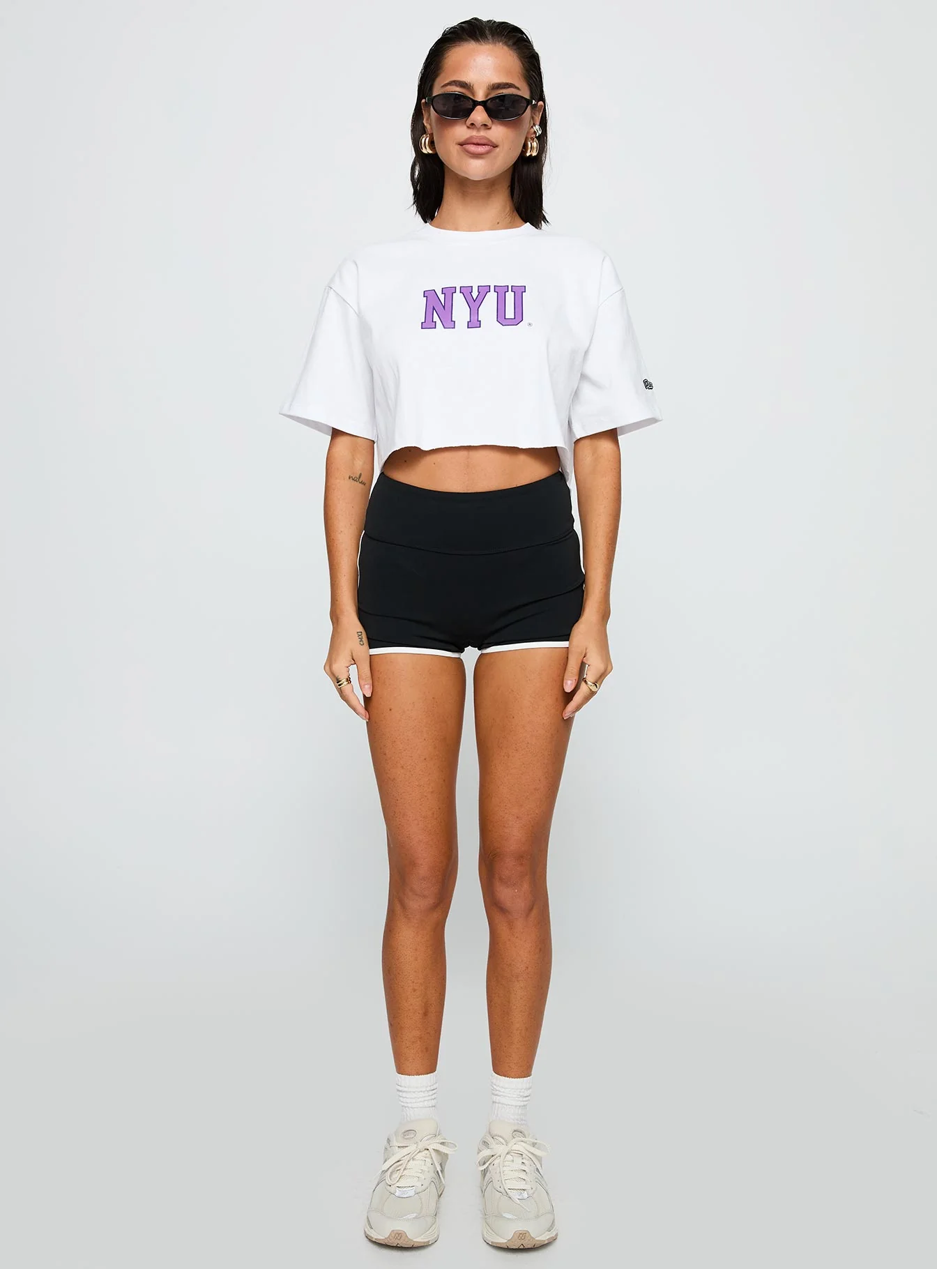 Nyu Track Tee White