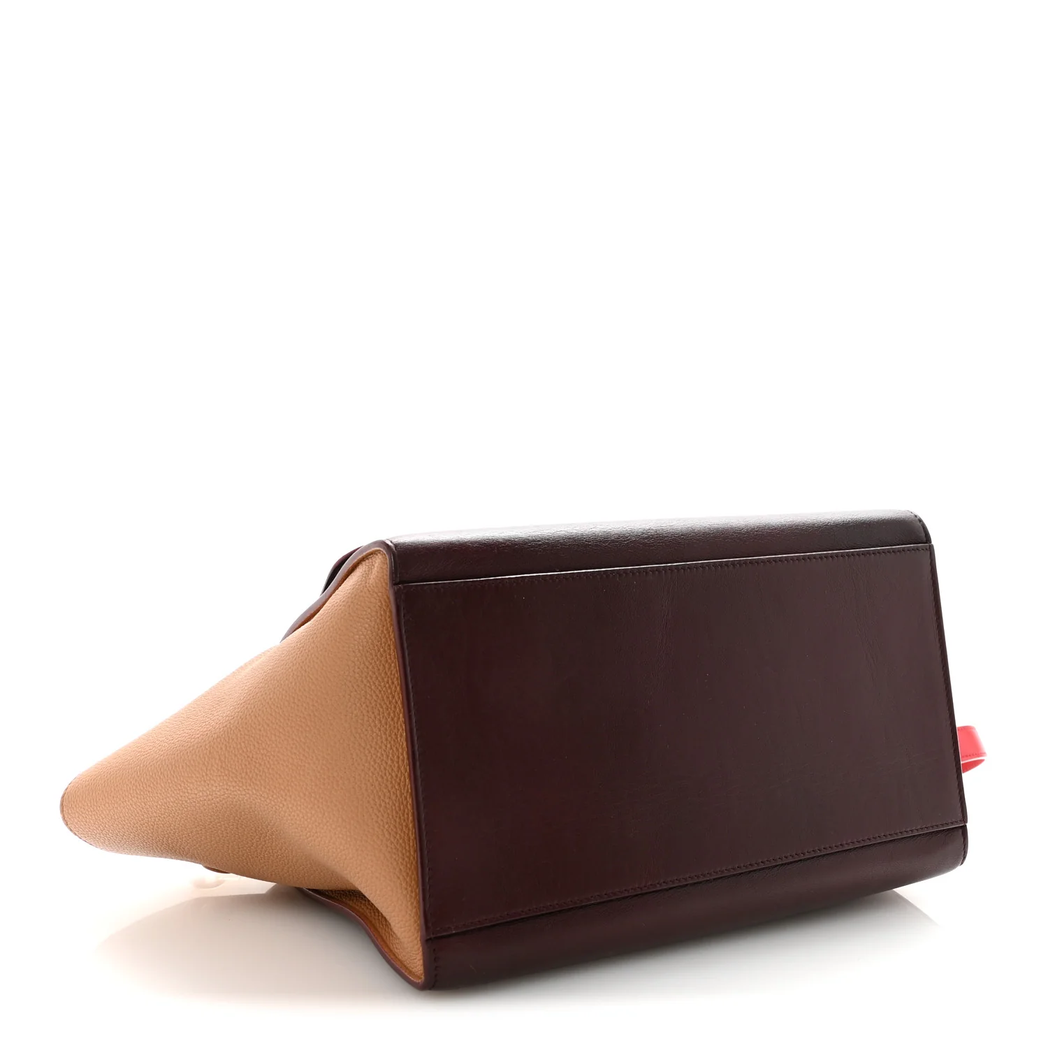 Satin Baby Grained Calfskin Small Tri-Color Trapeze Carmin - Top Club
