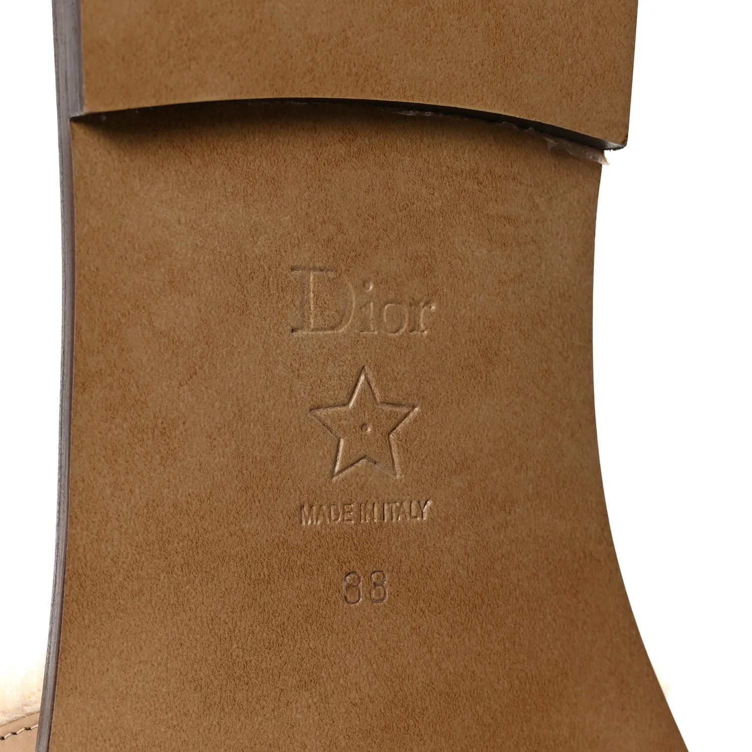 Suede Goatskin Shearling Embroidered Dway Slide Sandals 38 Cookie - Top Club
