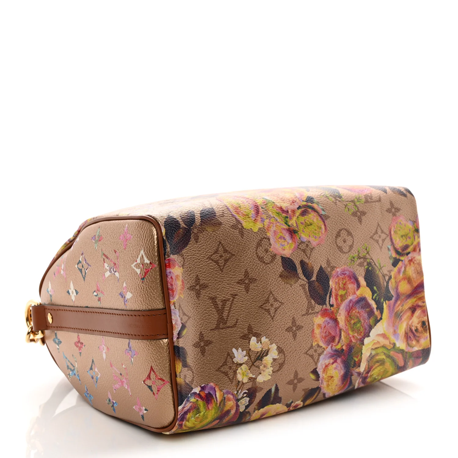 Metallic Monogram LV Garden Speedy Bandouliere 25 Gold - Top Club