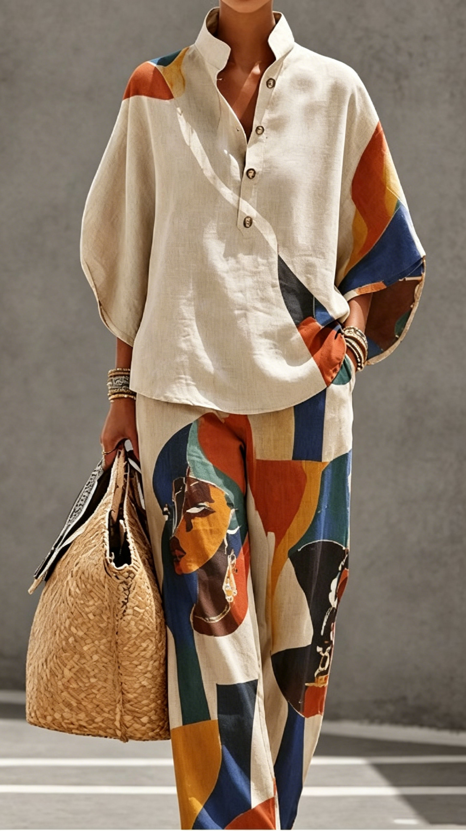 Women's Casual Art Print Suit - Nordfashionstorm - Women's Clothing, Fashion for You - Nordfashionstorm.com