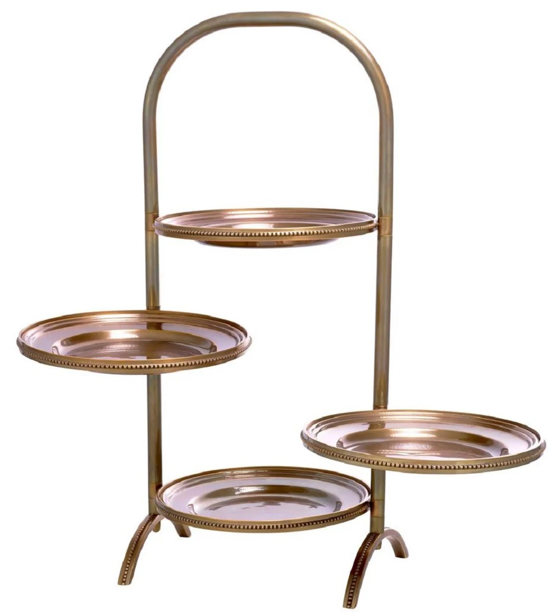 Luxury etagere with carrying handle vintage brass 21 x 18.5 x H. 47.5 cm - Gastronomy Accessories - Restaurant Accessories - Hotel Accessories - Luxury Accessories - Luxury Quality