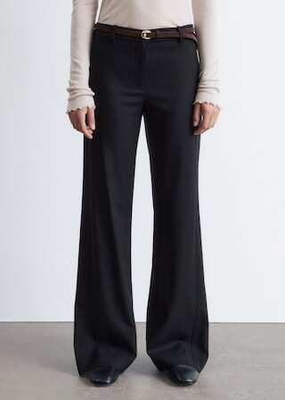 & Other Stories FLARED WOOL TROUSERS