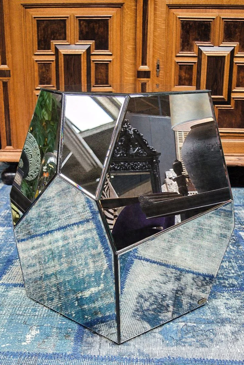 Designer side table with antique mirror glass 65 x 50 x H. 60 cm - Designer Collection