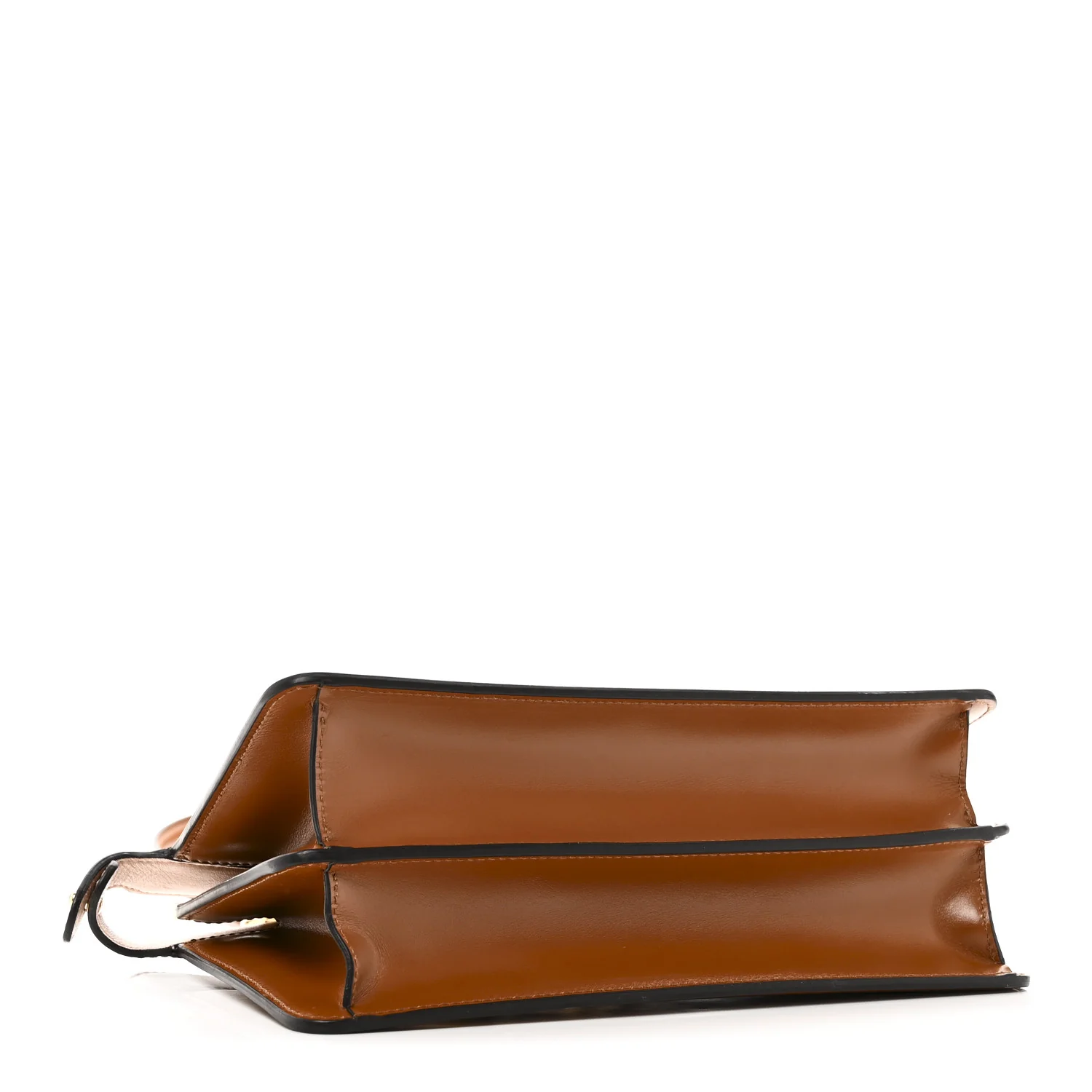 Vitello King Luxor Shiny Nappa Medium Peekaboo I SEE U East West Satchel Brandy Light Rose - Top Club