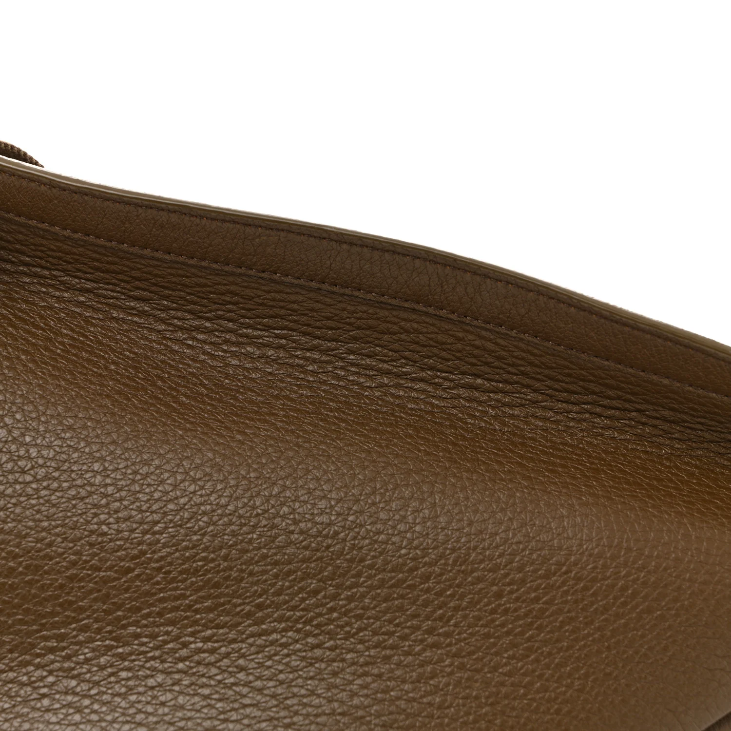 Grained Calfskin Large Slouchy Banana Bag Brunette - Top Club