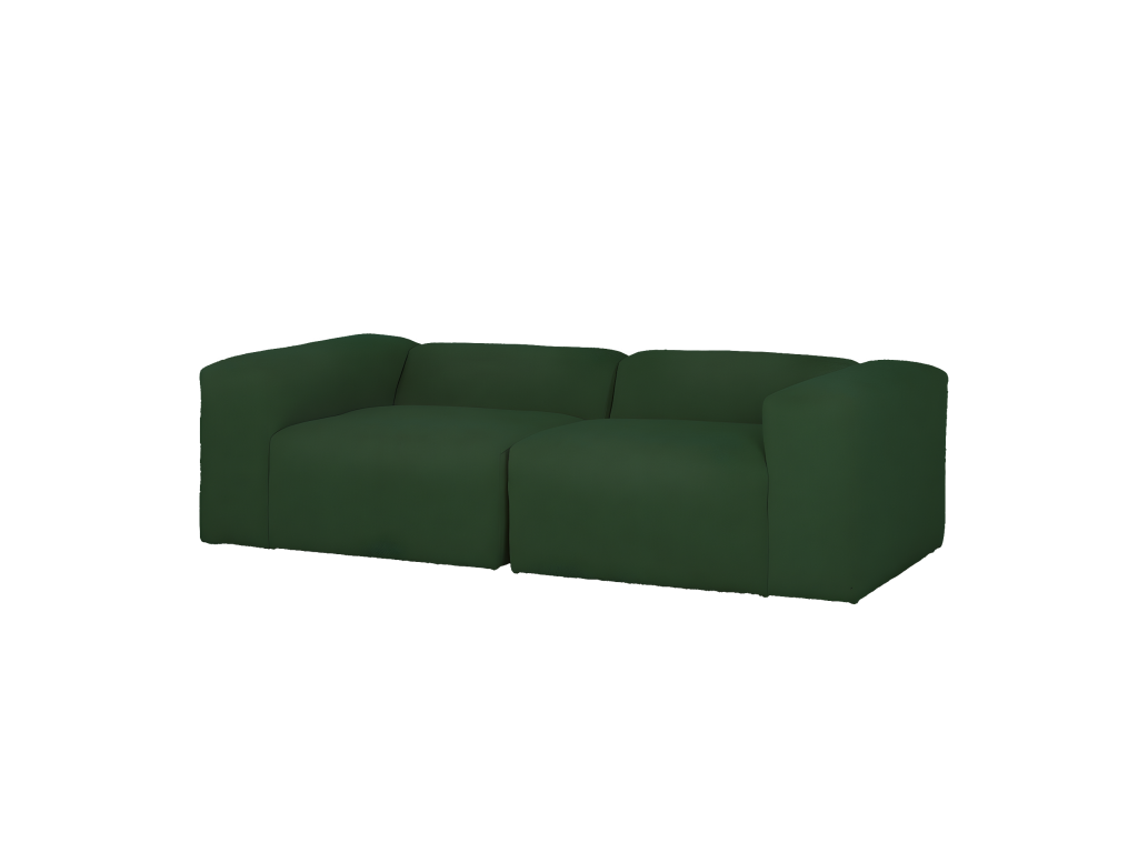 Sofá de 4 plazas de 2 módulos de bouclé color verde 240x70x110cm - BERTA - Tucasago