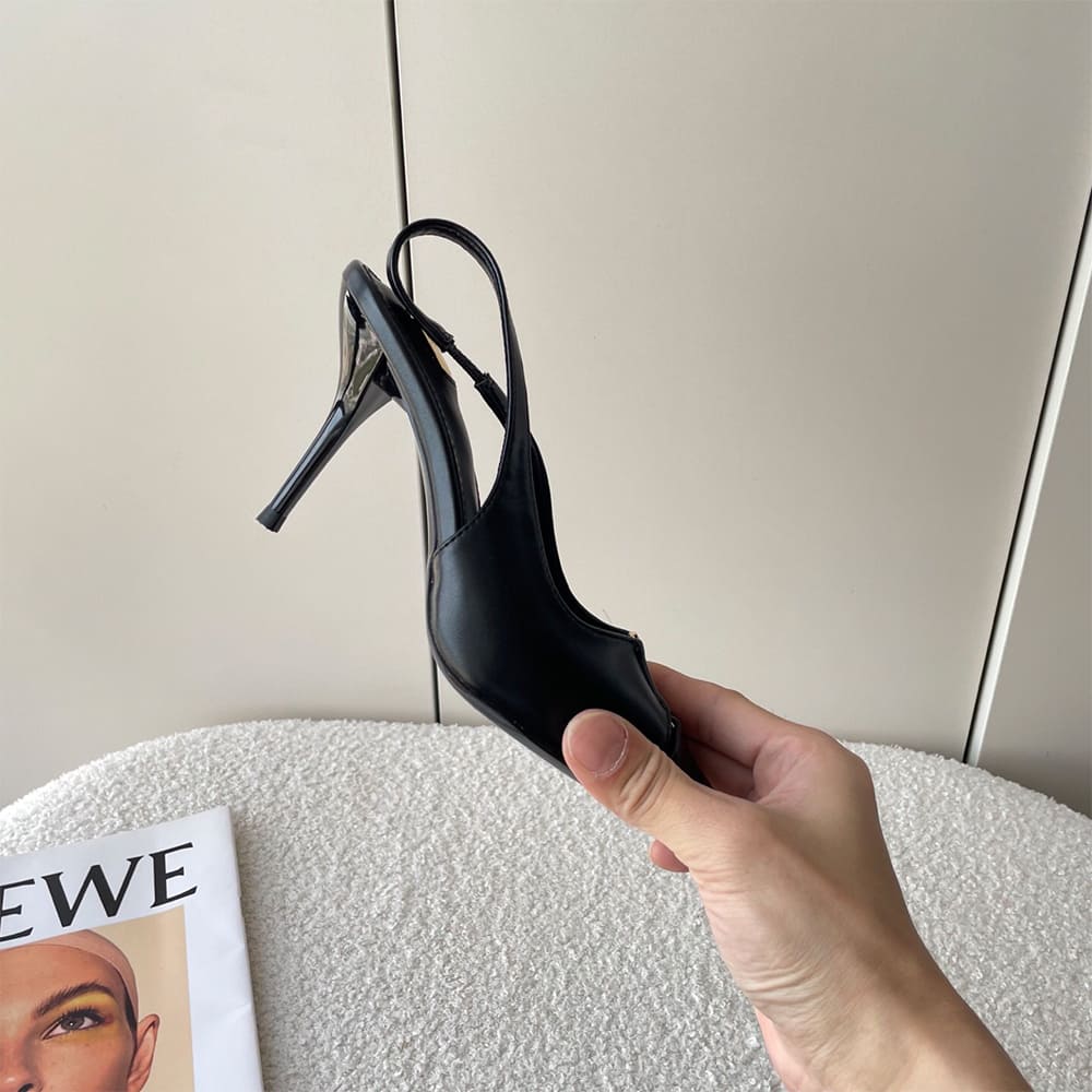 YSL Babylone Breteuil Slingback Pumps in Smooth Leather - Top Club