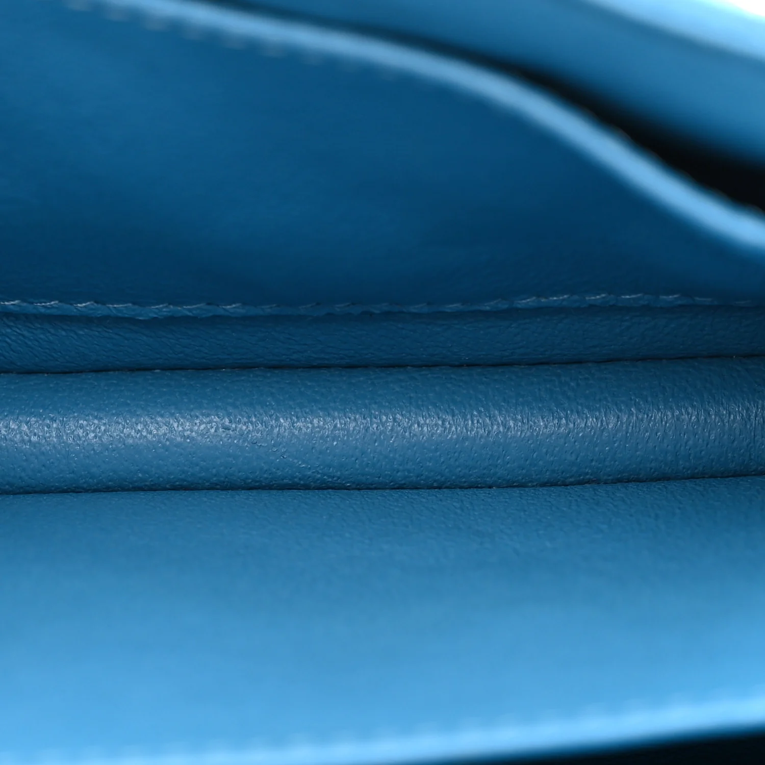 Iridescent Caviar Quilted Extra Mini Flap Light Blue - Top Club