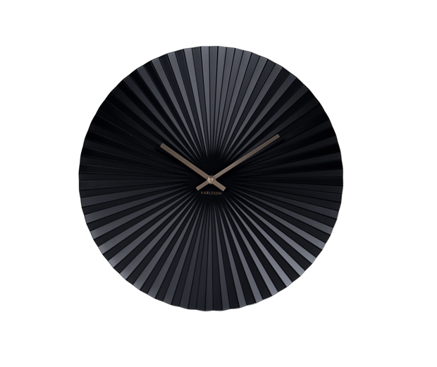 Wall clock Sensu steel black