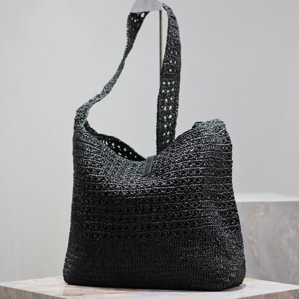 SAINT LAURENT le 5 a 7 medium tote in raffia(HIGH-END GRADE) - Top Club